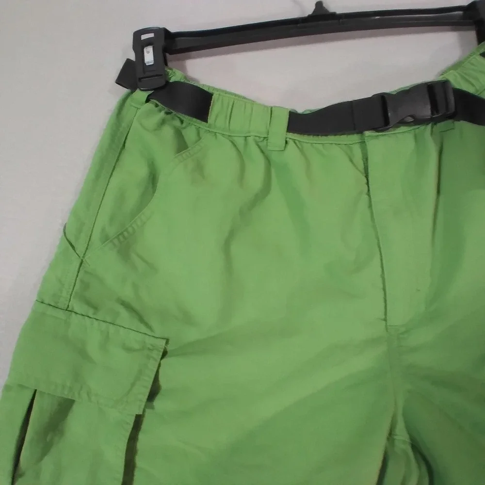 Lands End cargo hiking‎ shorts men's 34 x 8 green Comfort waist Dri-Fit outdoor